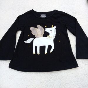 MACY'S Black Unicorn Tee Size 24 Months